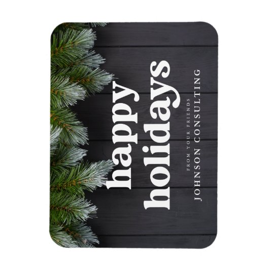 prettige feestdagen Moderne landelijke Roesthout e Magneet (Verticaal)