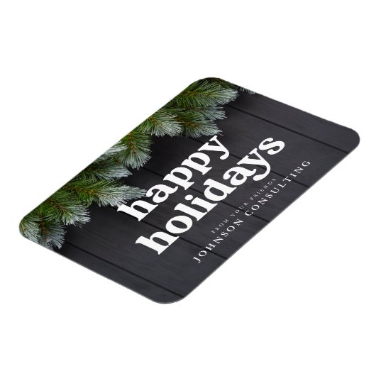 prettige feestdagen Moderne landelijke Roesthout e Magneet (Linkerzijde)