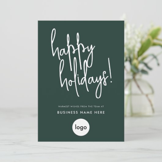 Prettige feestdagen Moderne minimale bedrijfsactiv Feestdagenkaart (Staand voorkant)