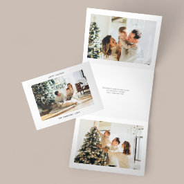 prettige feestdagen Moderne Minimale Foto Drieluik Wenskaart