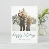 prettige feestdagen Moderne Minimale Foto Feestdagenkaart (Staand voorkant)