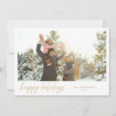 prettige feestdagen Moderne Minimale Foto Feestdagenkaart (Voorkant)