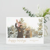 prettige feestdagen Moderne Minimale Foto Feestdagenkaart (Staand voorkant)