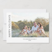 Prettige feestdagen Moderne minimale foto Feestdagenkaart (Voorkant)