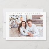 Prettige feestdagen Moderne minimale foto Feestdagenkaart (Voorkant)