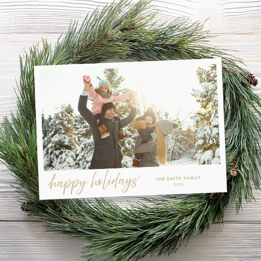 prettige feestdagen Moderne Minimale Foto Feestdagenkaart