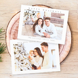 Prettige feestdagen Moderne minimale foto Feestdagenkaart