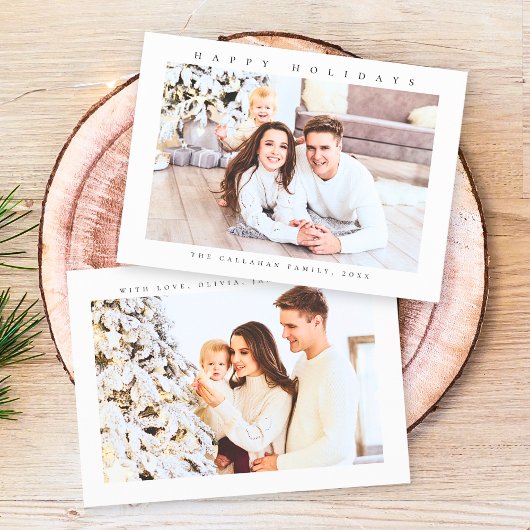 Prettige feestdagen Moderne minimale foto Feestdagenkaart