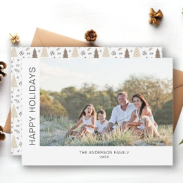 Prettige feestdagen Moderne minimale foto Feestdagenkaart