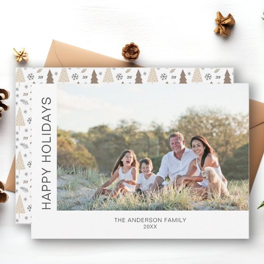 Prettige feestdagen Moderne minimale foto Feestdagenkaart