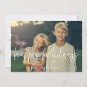 prettige feestdagen Moderne Minimale Foto Feestdagenkaart (Voorkant)