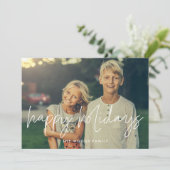 prettige feestdagen Moderne Minimale Foto Feestdagenkaart (Staand voorkant)