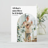 Prettige feestdagen Moderne minimale fotoarchitect Kaart (Staand voorkant)