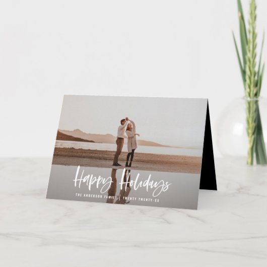 prettige feestdagen moderne, minimale fotokerst (Voorkant)