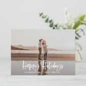 prettige feestdagen moderne, minimale fotokerst feestdagenkaart (Staand voorkant)