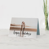 prettige feestdagen moderne, minimale fotokerst kaart (Voorkant)