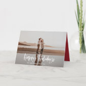 prettige feestdagen moderne, minimale fotokerst kaart (Voorkant)