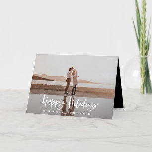 prettige feestdagen moderne, minimale fotokerst kaart