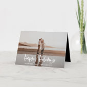 prettige feestdagen moderne, minimale fotokerst kaart (Voorkant)