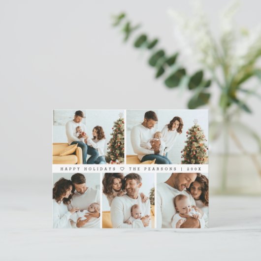 Prettige feestdagen Moderne minimale multi-fotogri (Staand voorkant)