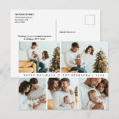 Prettige feestdagen Moderne minimale multi-fotogri (Voorkant / Achterkant)