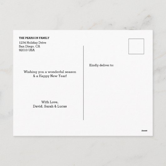 Prettige feestdagen Moderne minimale multi-fotogri (Achterkant)