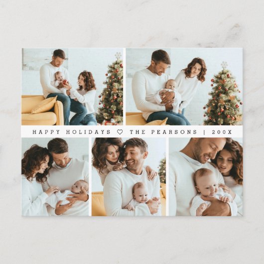 Prettige feestdagen Moderne minimale multi-fotogri (Voorkant)