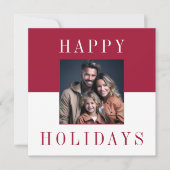 Prettige feestdagen Moderne minimale typografie fo Kaart (Voorkant)