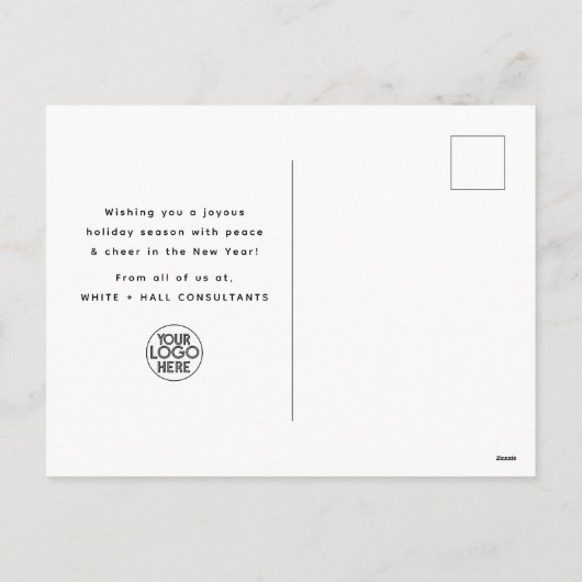 Prettige feestdagen Moderne minimalist (Achterkant)