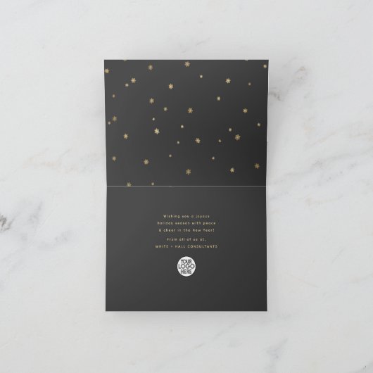 Prettige feestdagen Moderne minimalist Bedankkaart (Binnen)