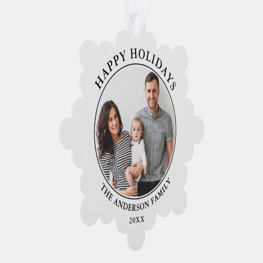 Prettige feestdagen Moderne minimalist Ornament Kaart (Rechts)