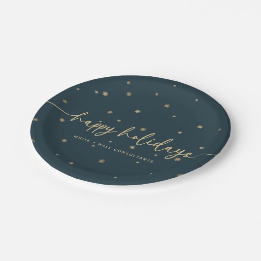 Prettige feestdagen Moderne minimalist Papieren Bordje (Gekanteld)