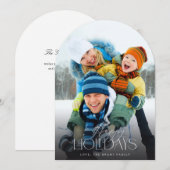 Prettige feestdagen Moderne minimalistische boog Kaart (Voorkant / Achterkant)