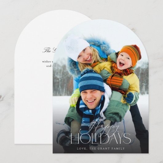 Prettige feestdagen Moderne minimalistische boog Kaart (Voorkant / Achterkant)