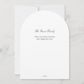 Prettige feestdagen Moderne minimalistische boog Kaart (Achterkant)