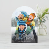 Prettige feestdagen Moderne minimalistische boog Kaart (Staand voorkant)