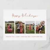 Prettige feestdagen Moderne minimalistische foto 4 (Voorkant)