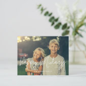 Prettige feestdagen Moderne minimalistische foto Briefkaart (Staand voorkant)