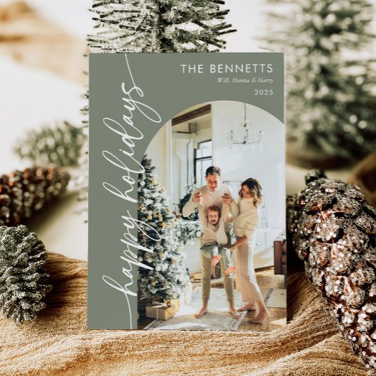 Prettige feestdagen Moderne minimalistische foto Feestdagenkaart