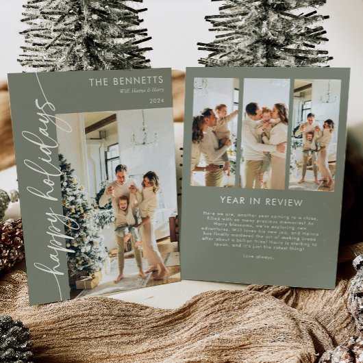 Prettige feestdagen Moderne minimalistische foto Feestdagenkaart