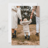 Prettige feestdagen Moderne minimalistische kerstf Feestdagenkaart (Voorkant)