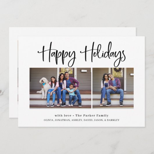 Prettige feestdagen €? | Moderne multifoto Feestdagenkaart (Voorkant / Achterkant)