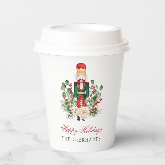 Prettige feestdagen Moderne Notenkraker Papieren Bekers (Voorkant)