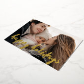 Prettige feestdagen Moderne Retro gouden kerstfoto (Gedraaid)