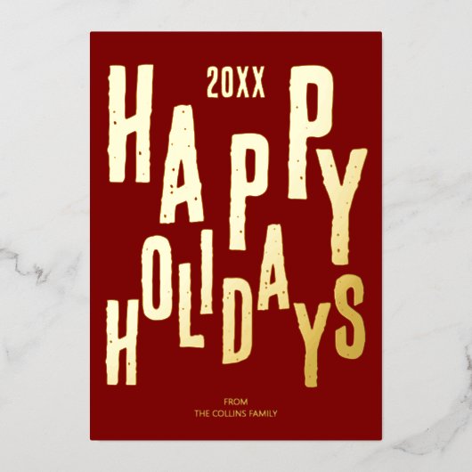 Prettige feestdagen Moderne rode feestdag (Voorkant)