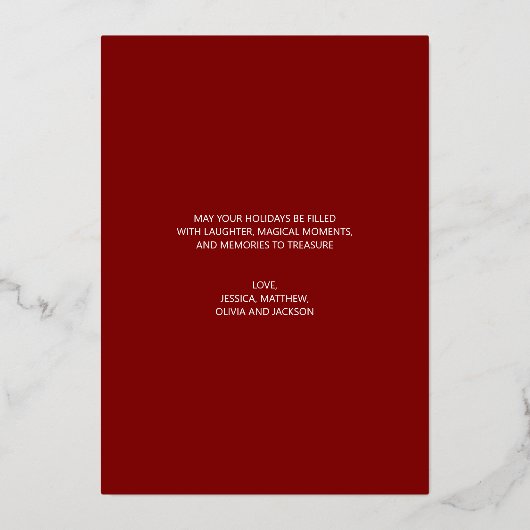 Prettige feestdagen Moderne rode feestdag (Achterkant)