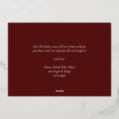 Prettige feestdagen Moderne Rode Gouden Typografie (Achterkant)