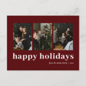 Prettige feestdagen Moderne rode typografie (Voorkant)