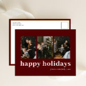 Prettige feestdagen Moderne rode typografie