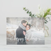 Prettige feestdagen €? | Moderne rustieke foto Feestdagenkaart (Staand voorkant)